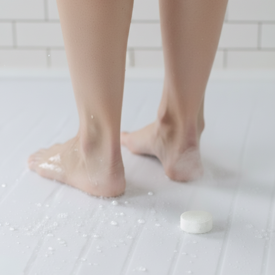 Aromatherapy shower steamer creating a spa-like shower experience