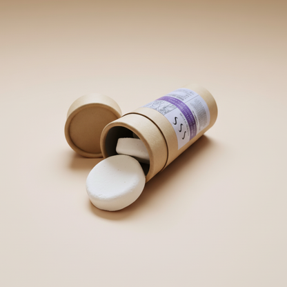 Lavender shower steamers tablets designed to release aromatherapy scent in shower steam
