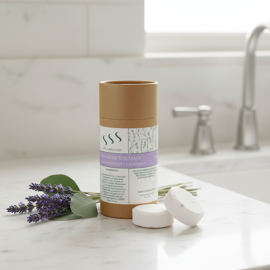 Aromatherapy shower steamers with lavender scent for a calm shower ritual